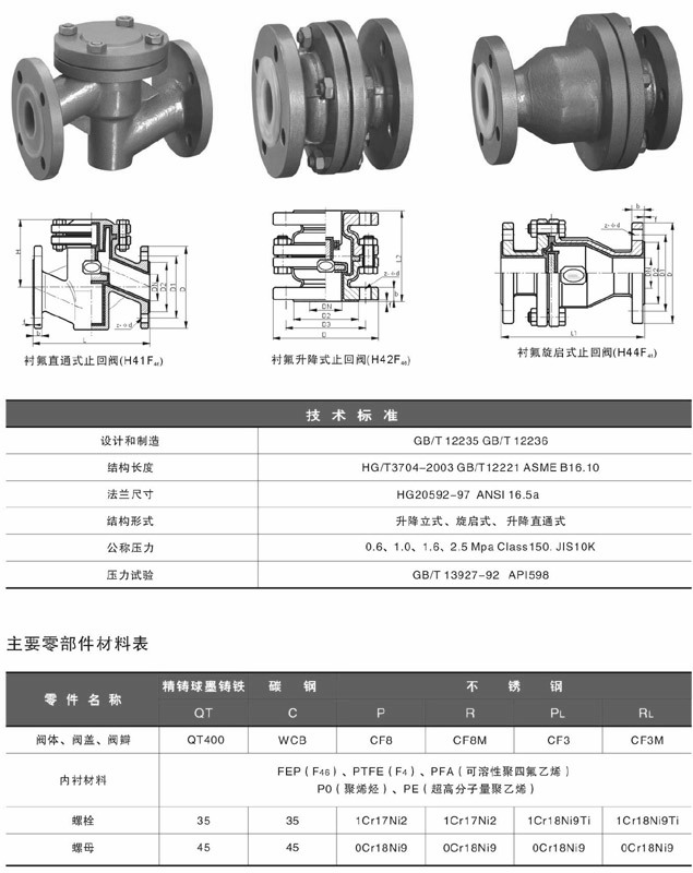 襯氟止回閥_(襯氟塑料,內(nèi)襯四氟,襯F46)止回閥尺寸結(jié)構(gòu)圖 襯氟止回閥_(襯氟塑料,內(nèi)襯四氟,襯F46)止回閥尺寸結(jié)構(gòu)圖