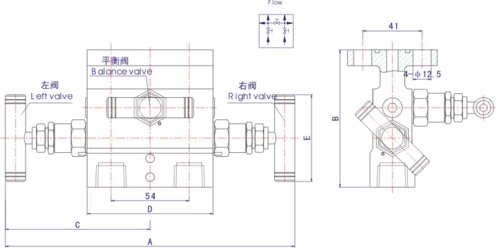 法蘭式三閥組,1161法蘭式三閥組尺寸結構圖 法蘭式三閥組,1161法蘭式三閥組尺寸結構圖