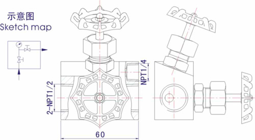 EF-2二閥組尺寸結(jié)構(gòu)圖  EF-2二閥組尺寸結(jié)構(gòu)圖
