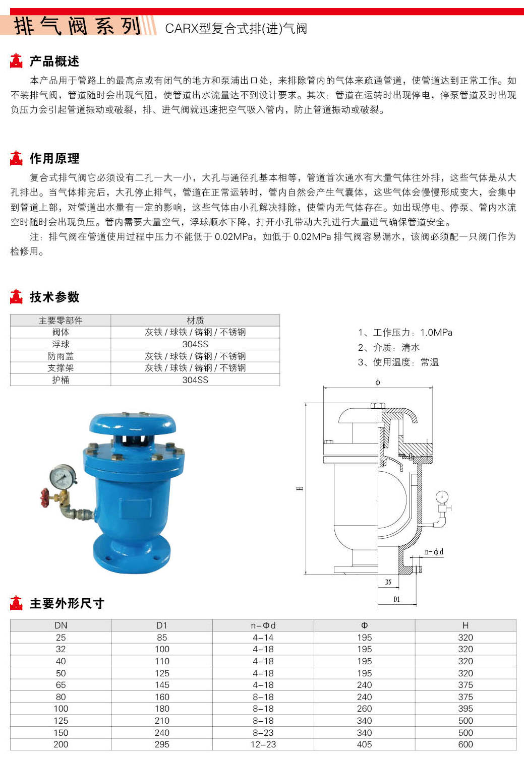 復(fù)合式排氣閥,CARX復(fù)合式排氣閥參數(shù)尺寸結(jié)構(gòu)圖 復(fù)合式排氣閥,CARX復(fù)合式排氣閥參數(shù)尺寸結(jié)構(gòu)圖