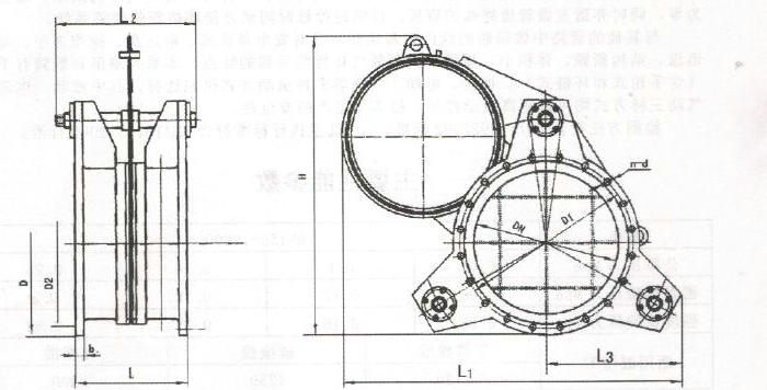 手動盲板閥,F43CX手動眼鏡閥主要外形連接尺寸 手動盲板閥,F43CX手動眼鏡閥主要外形連接尺寸